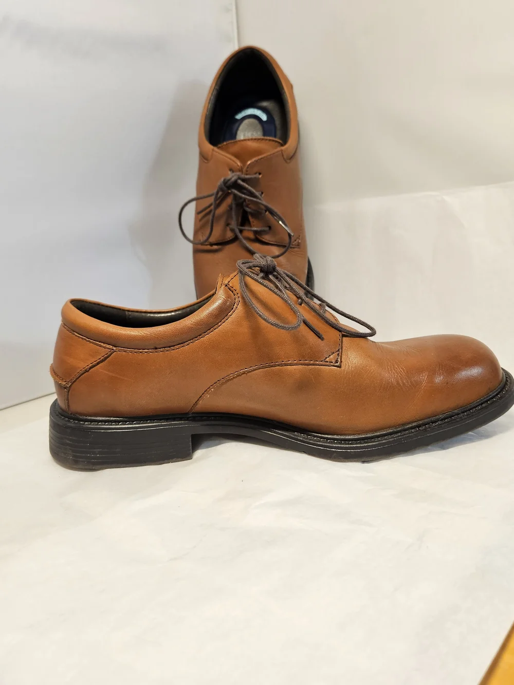 Men's Nunn Bush Maury Brown Leather Lace-Up Dress Shoes